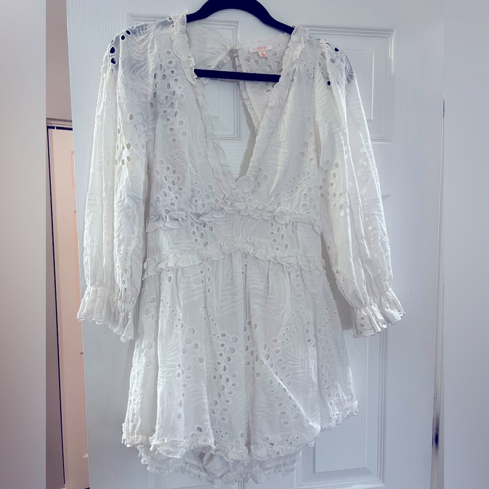 Long Sleeve Open Back Romper
